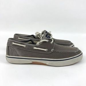 Serry Top-Sider Canvas Gray Boat Shoes 8M